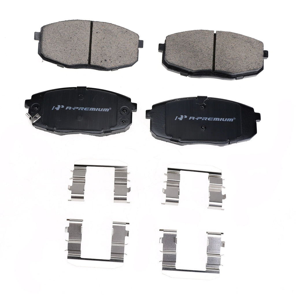 Set of 4 Front Ceramic Brake Pads for Hyundai Elantra (2009–2012) Kia Soul (2014–2016)