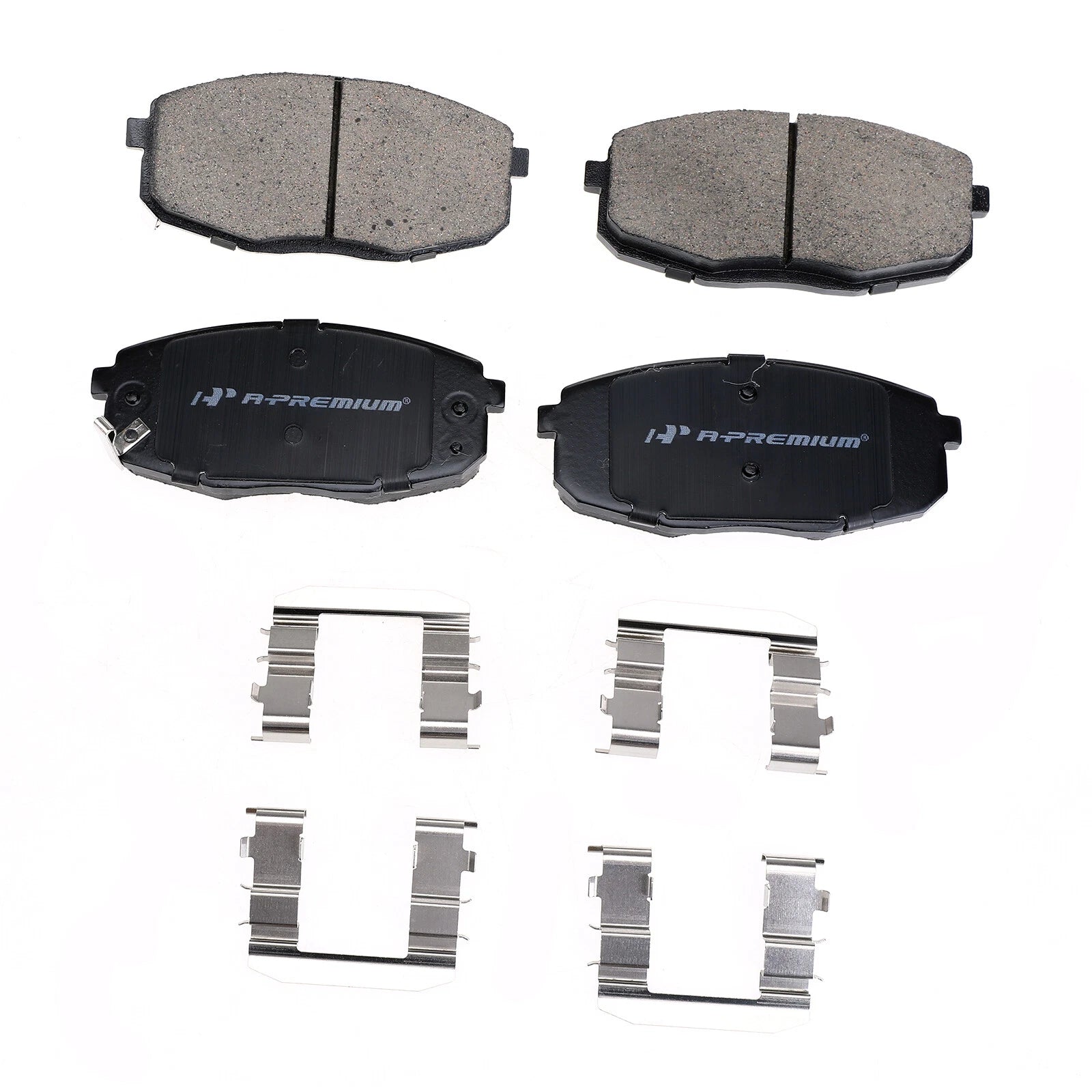Set of 4 Front Ceramic Brake Pads for Hyundai Elantra (2009–2012) Kia Soul (2014–2016)
