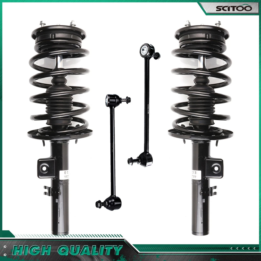 Set of 4 Front Struts & Sway Bar Links for Ford Taurus Mercury Sable (2008–2009)