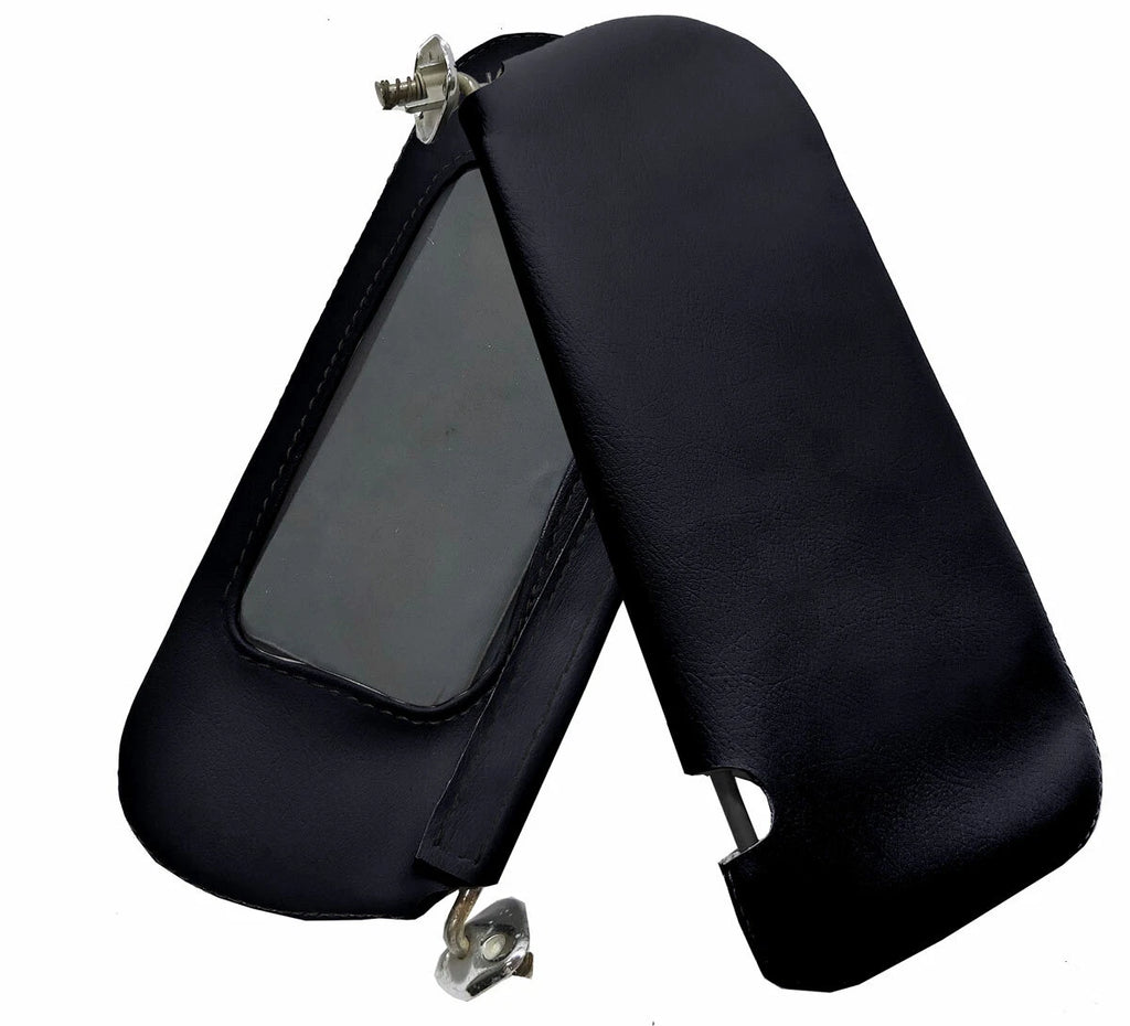 Sunvisors Cover Skin for Ford Mustang (1987–1993) Black PVC Leather