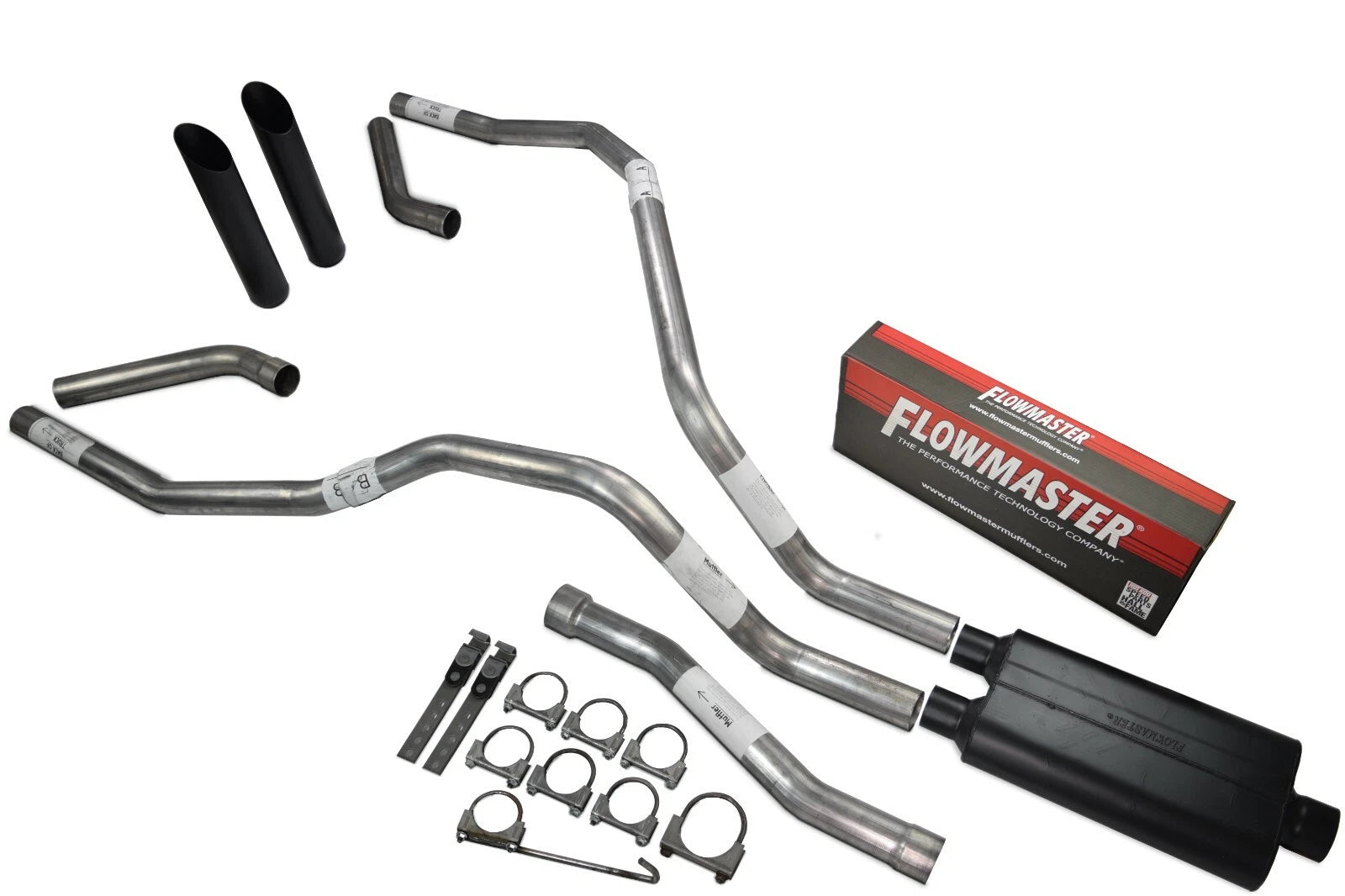 Dual Exhaust System for Nissan Titan (2004–2006) 2.5" with Black Tips