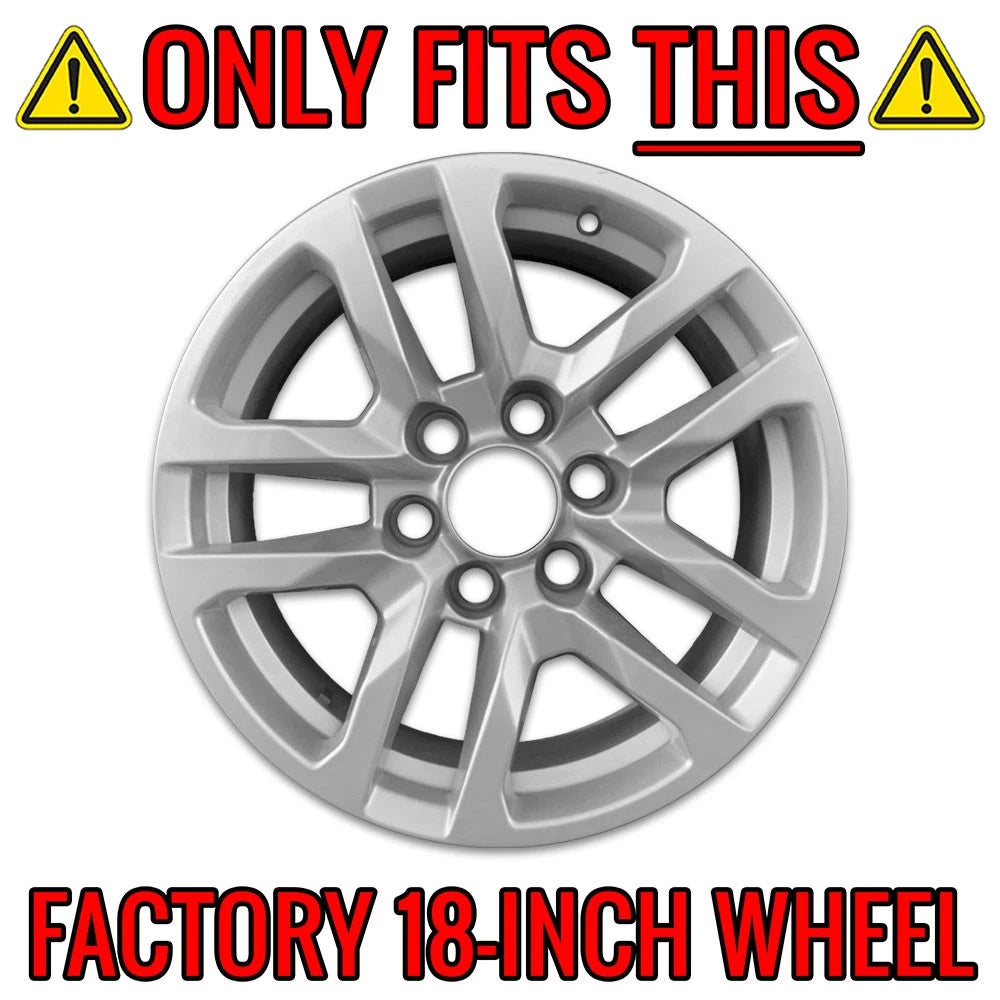 Wheel Skins Hub Caps Chrome 18 Inch for 2019–2021 Silverado 1500