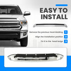 Chrome Front Upper Hood Bulge Molding for Toyota Tundra (2014–2021)