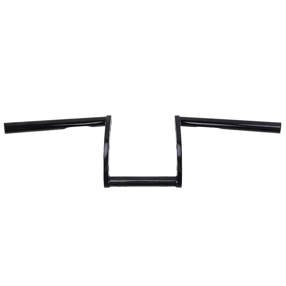 1" Black/Chrome Z Bar Drag Ape Hanger Handlebars for Suzuki Harley (Universal)