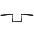 1" Black/Chrome Z Bar Drag Ape Hanger Handlebars for Suzuki Harley (Universal)