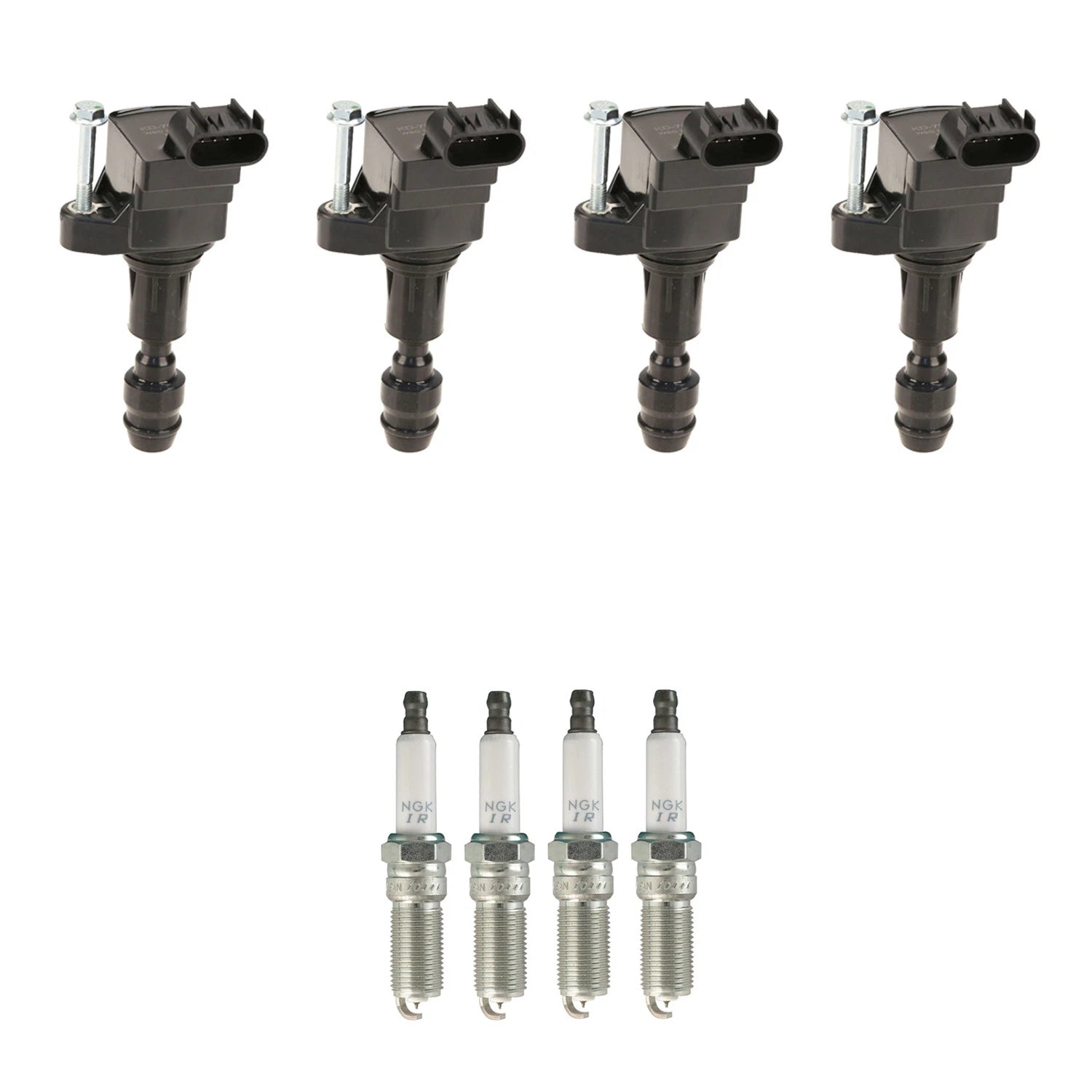 Set of 4 Ignition Coils & NGK Iridium Spark Plugs for Aura Cobalt G5 (2005–2010)