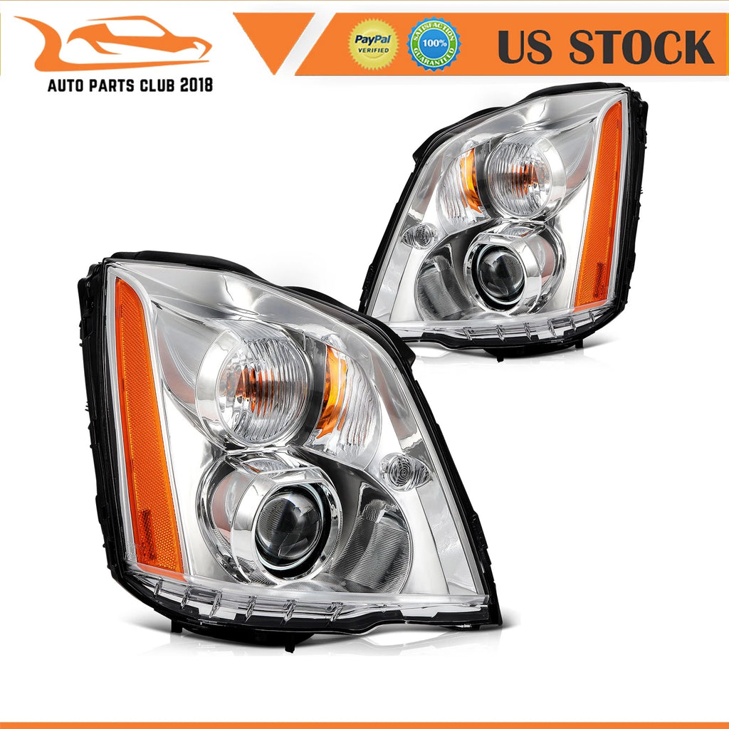 Headlight Assembly for Cadillac DTS (2006–2011) Projector Clear Lens Pair