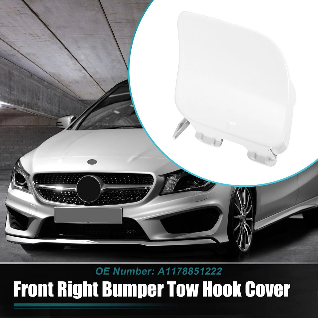 Front Bumper Tow Hook Cover for Mercedes-Benz CLA-Class (2014–2019) No.A1178851222 White