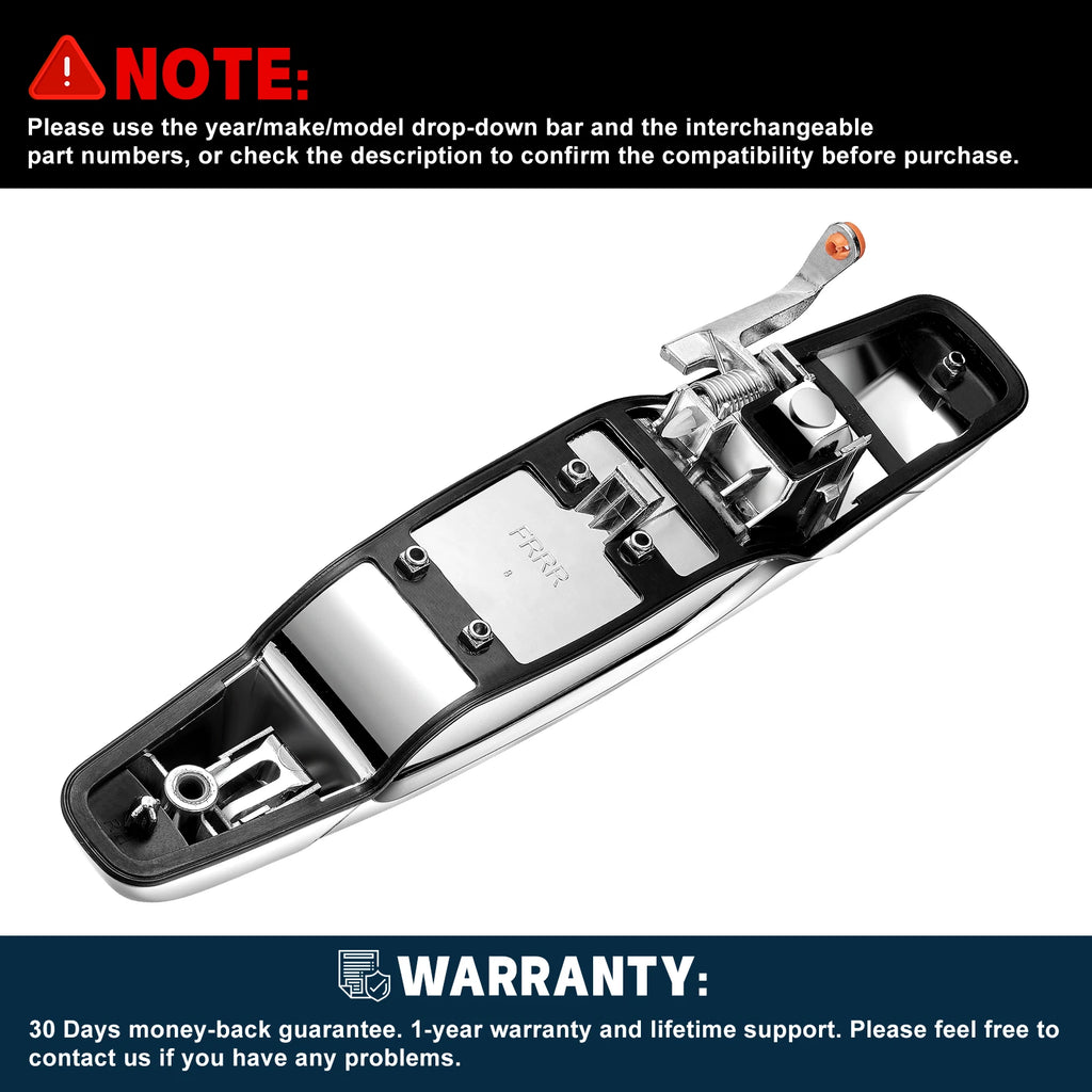 Chrome Exterior Door Handle Front Passenger RH for 2003–2003 Jaguar Vanden Plas 4.0L