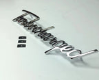 Chrome Metal Script Emblem Turbocharged Style Universal Fit for All Vehicles (All Years)