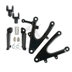 Set of 2 Front Rear Footrests Foot Pegs Bracket for Yamaha YZF R1 (2004–2006)
