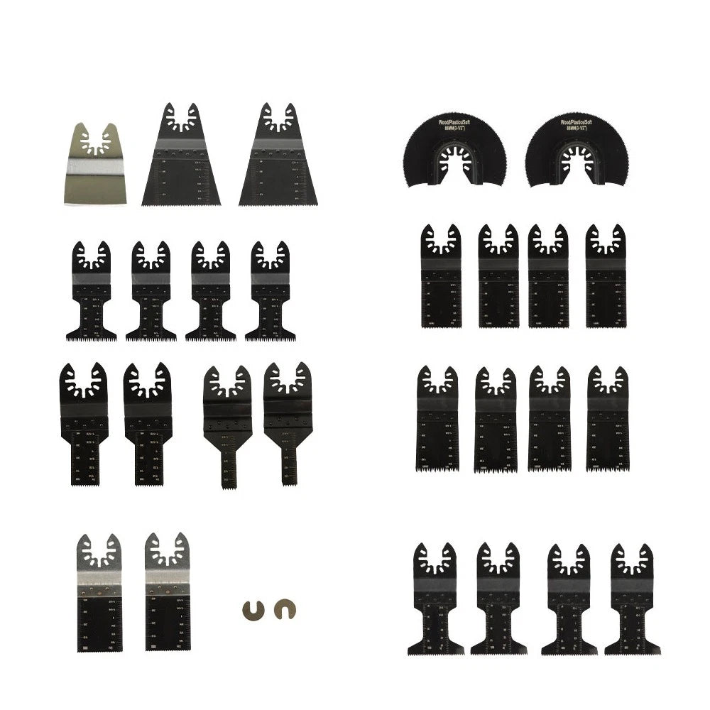 Set of 29 Oscillating Saw Blades for Universal Tools