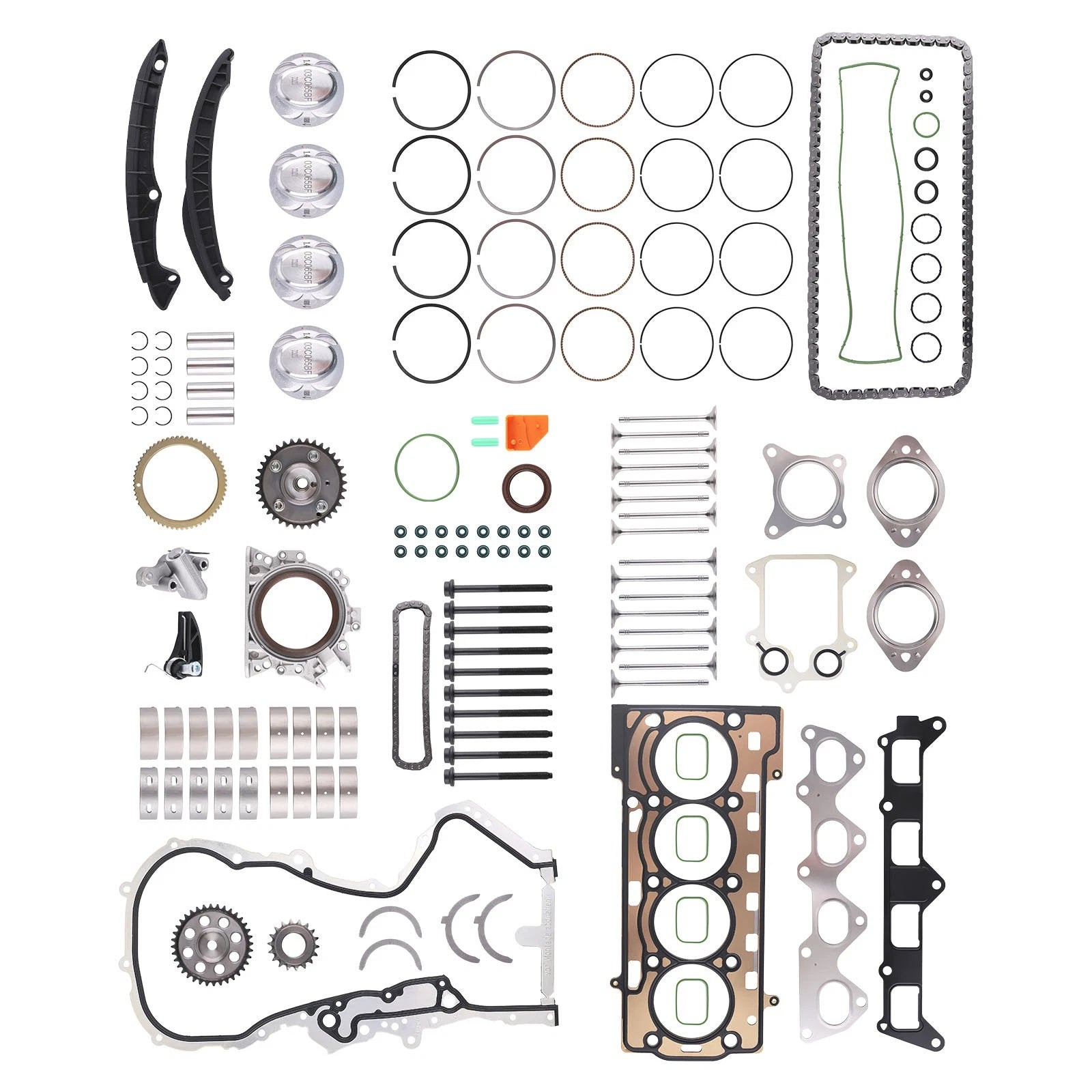 Engine Overhaul Rebuild Kit and Valves for VW Audi 1.4 TSI (2010–2017)