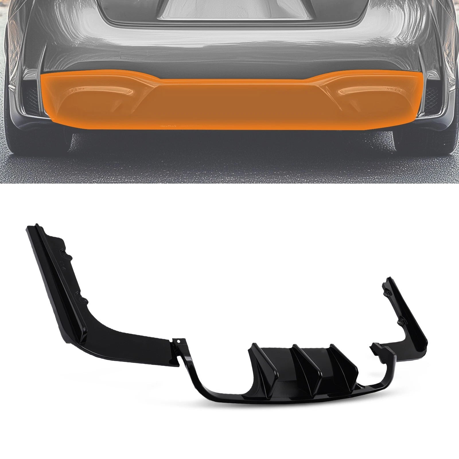 Lower Sport Lip for BMW M3 E92 E93 (2008–2013) Black PP Rear Diffuser
