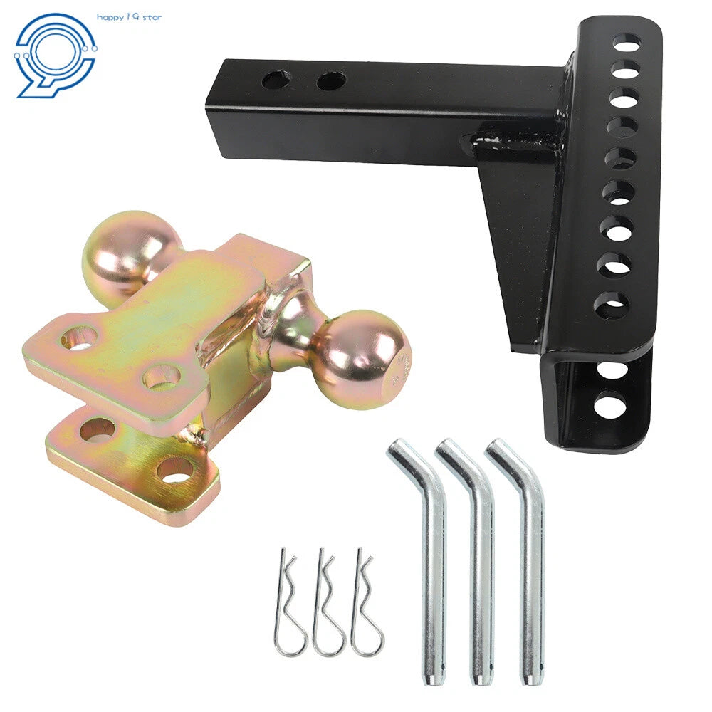 Adjustable Trailer Hitch Tow Receiver Dual Ball Mount for Make Model