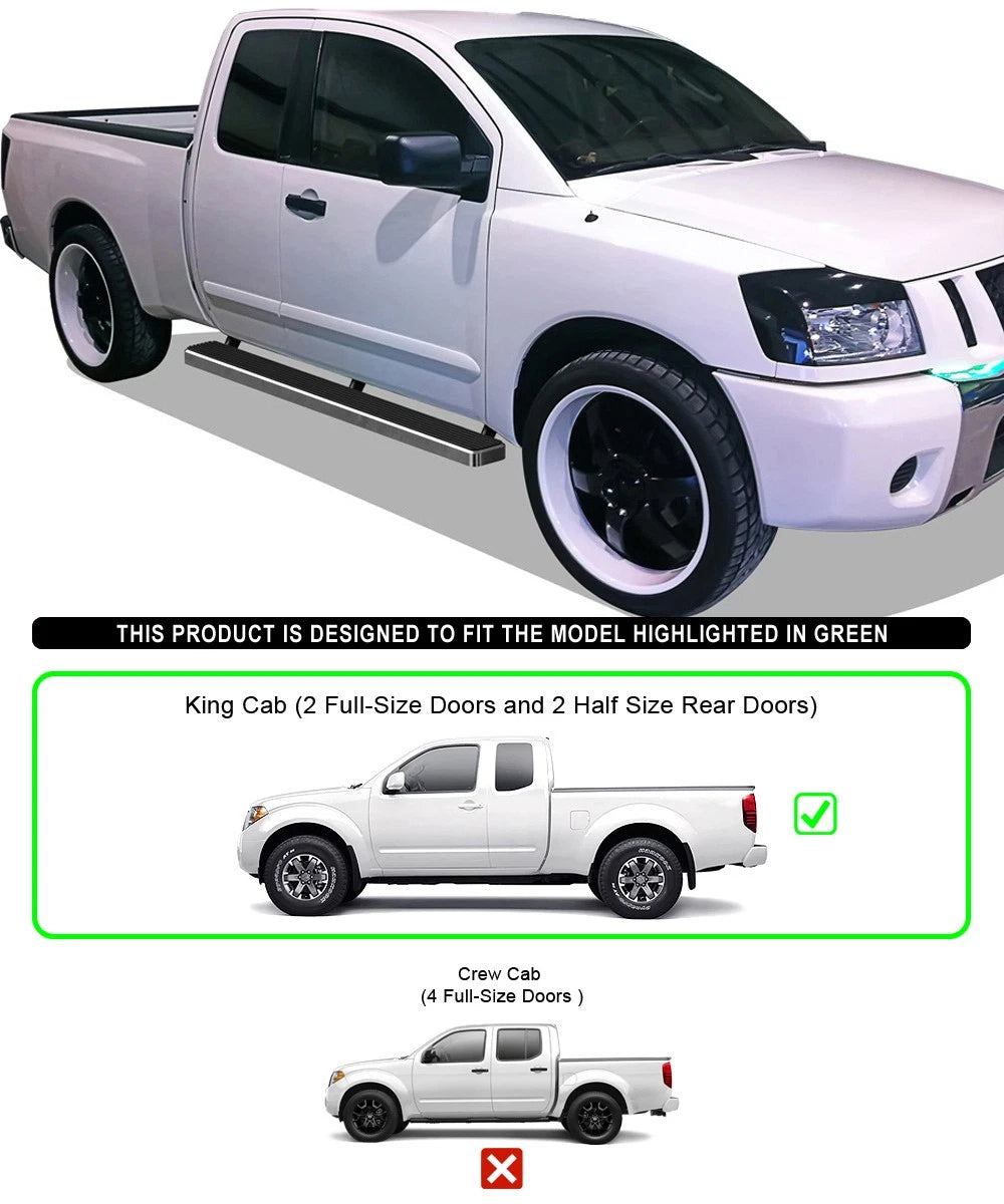 5-Inch Running Boards for Nissan Frontier Equator King Cab (2005-2026)