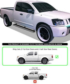 5-Inch Running Boards for Nissan Frontier Equator King Cab (2005-2026)