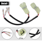 Motorcycle Turn Signal Cable Adapter Connectors for Honda  2 x