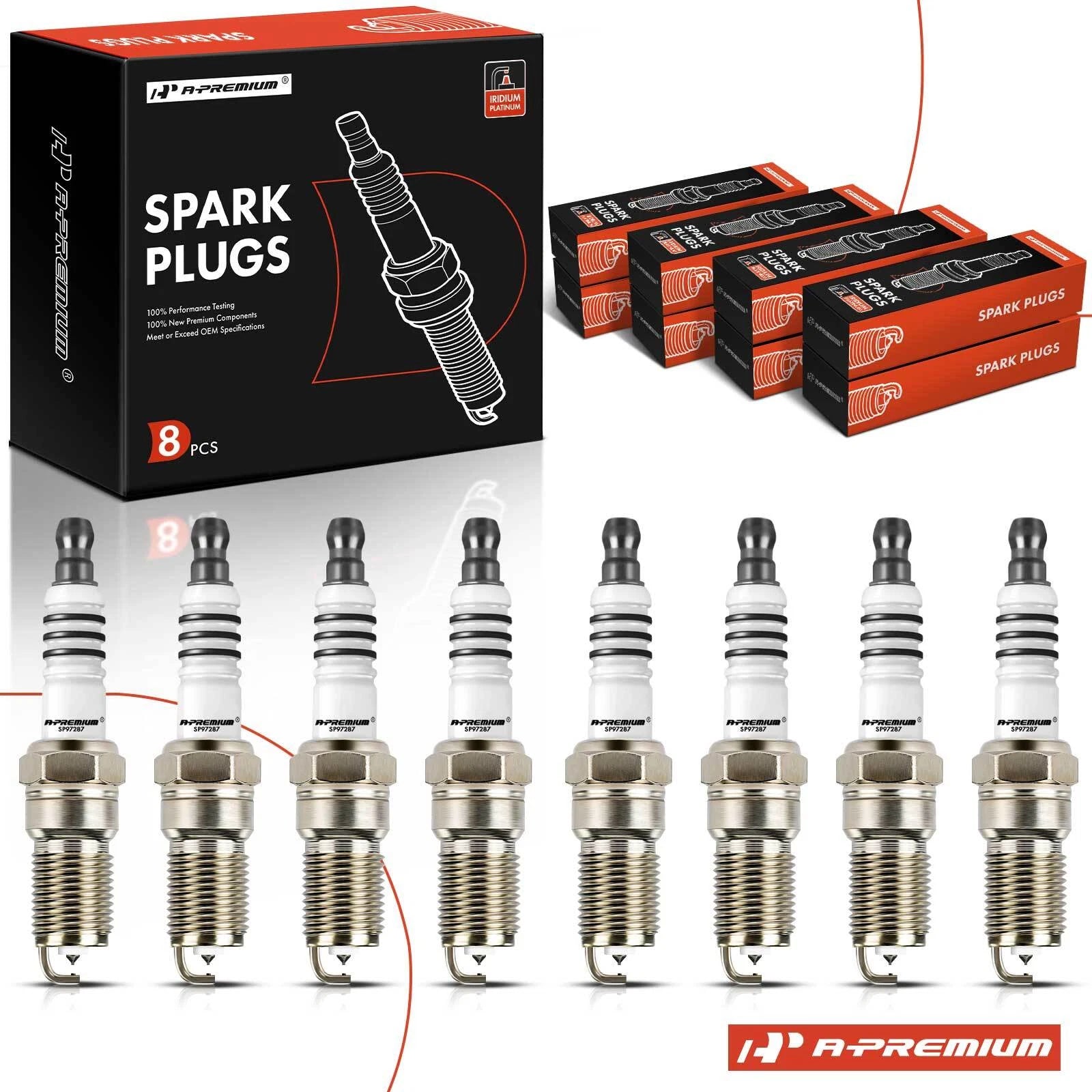 8x Iridium Platinum Spark Plugs for Ford F-150 (1993–1995, 1997–2010)