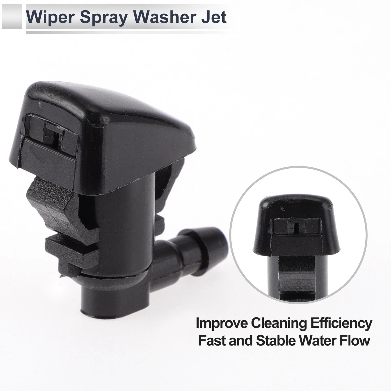 Washer Nozzle Set of 6 w/ Hose Connector for Chevrolet (No. 25823360)