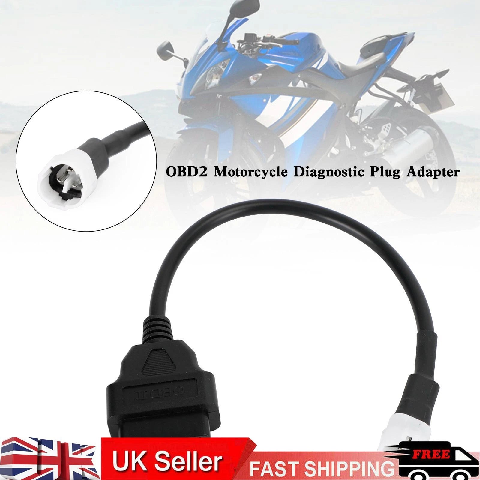 3 Pin to OBD2 Diagnostic Adapter for Yamaha X-MAX (2018–2023)