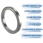 Deep Groove Ball Bearing 6830ZZ for Scooter Skateboard (150x190x20mm)
