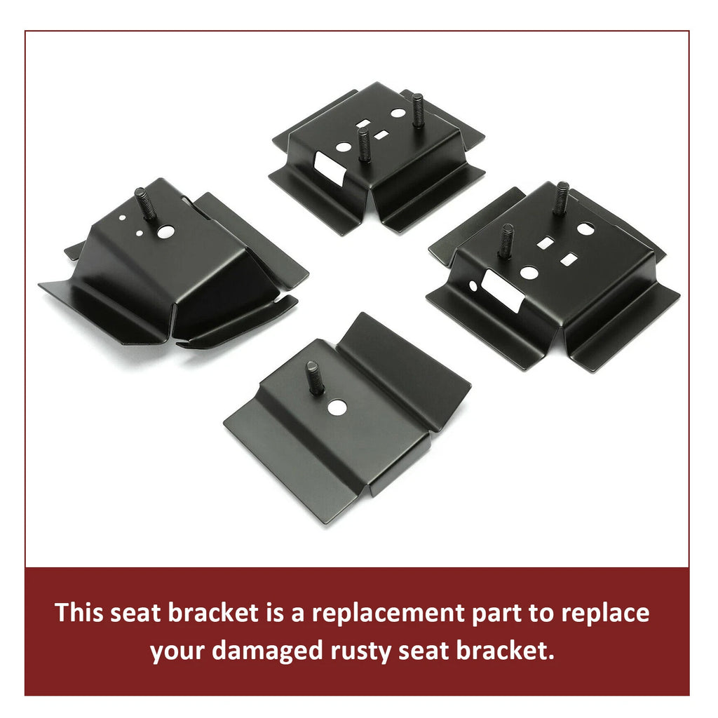 Set of 4 Bucket Seat Rail Mounting Brackets for G-Body Buick/Chevy (1978–1988)