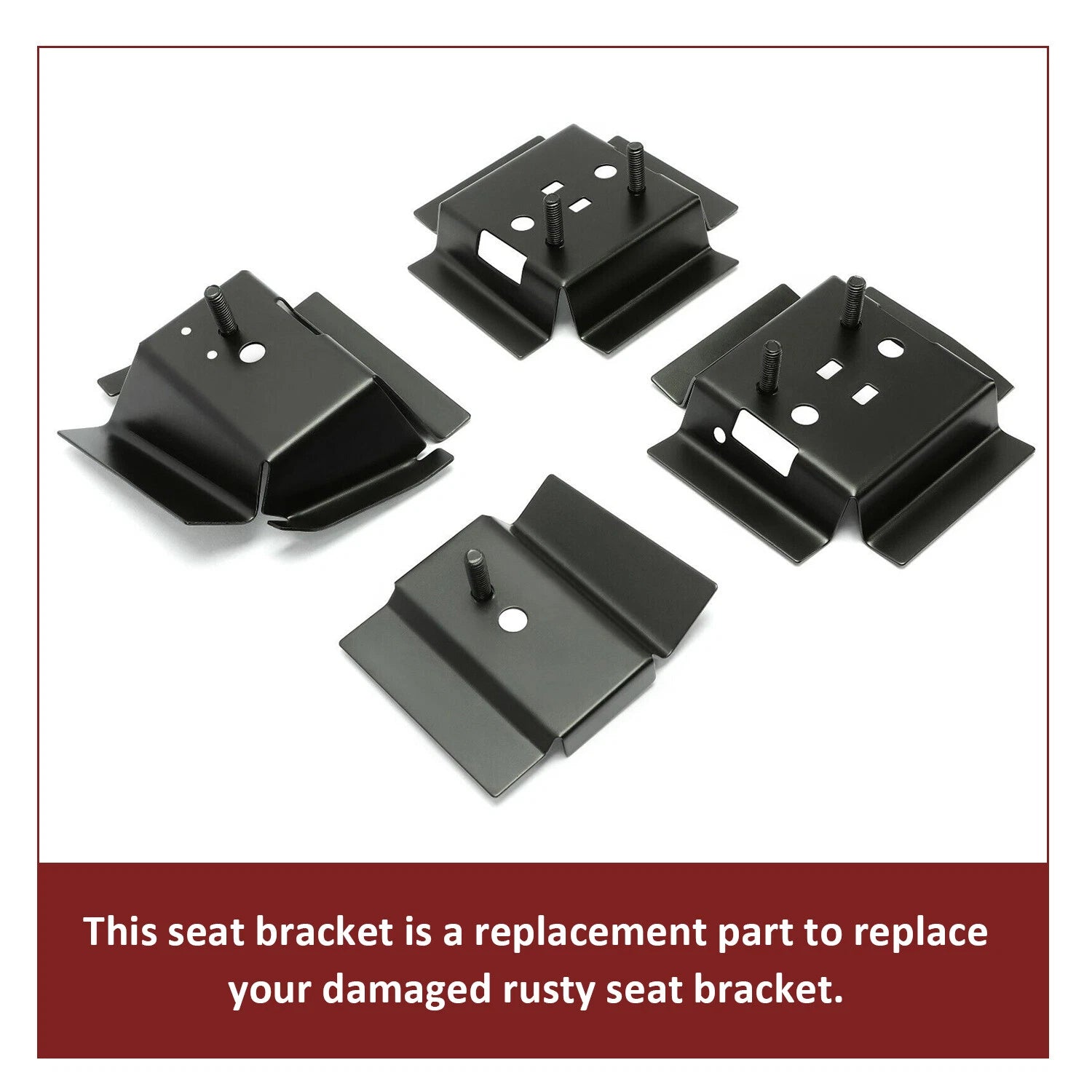 Set of 4 Bucket Seat Rail Mounting Brackets for G-Body Buick/Chevy (1978–1988)