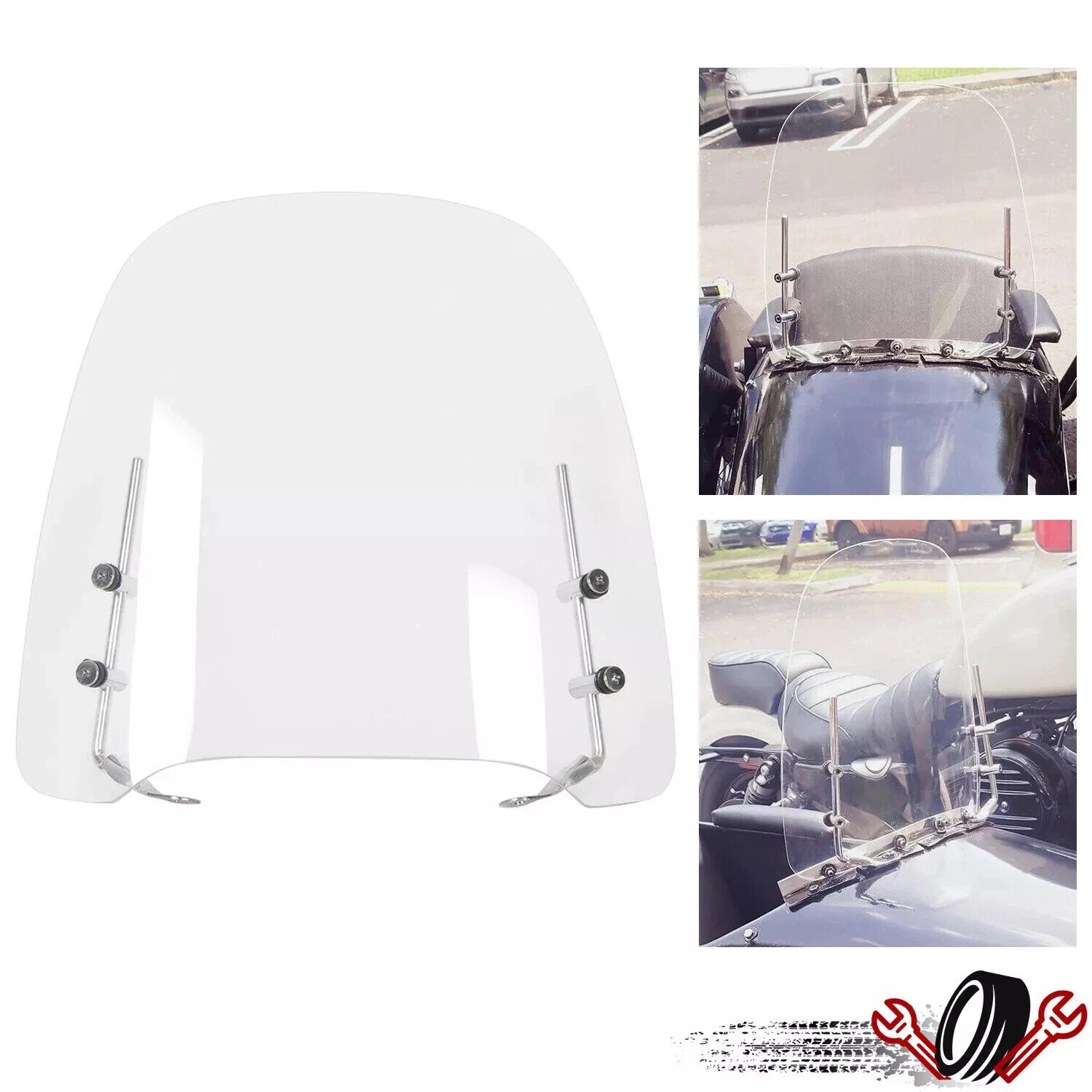 17" Motorcycle Windshield for Yamaha Honda Scooter (YYYY–YYYY)