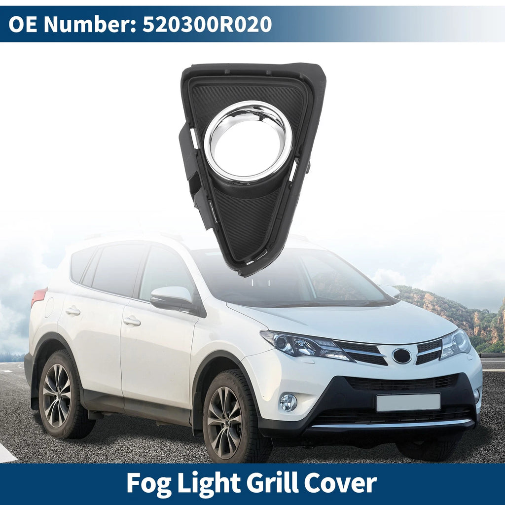 1 Pc Fog Light Grill for Toyota RAV4 (2016–2018) No. 520300R020 Black