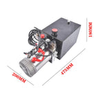 Hydraulic Pump for Dump Trailer 8 Quart Double Acting 3200 PSI 12V DC