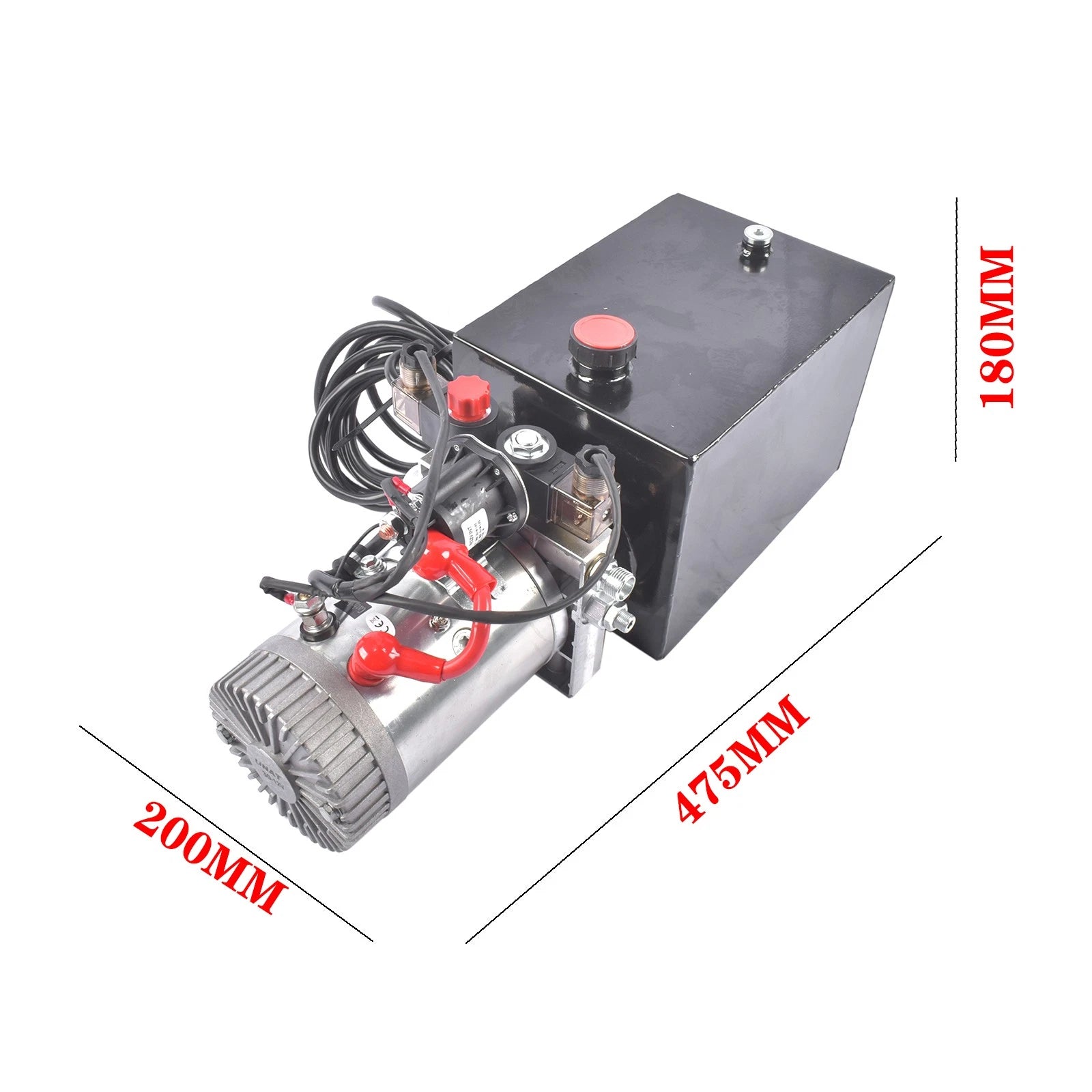 Hydraulic Pump for Dump Trailer 8 Quart Double Acting 3200 PSI 12V DC