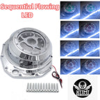 Engine Clutch Cover with Sequential Flowing LED for Suzuki Hayabusa GSX1300R (1999–2022)