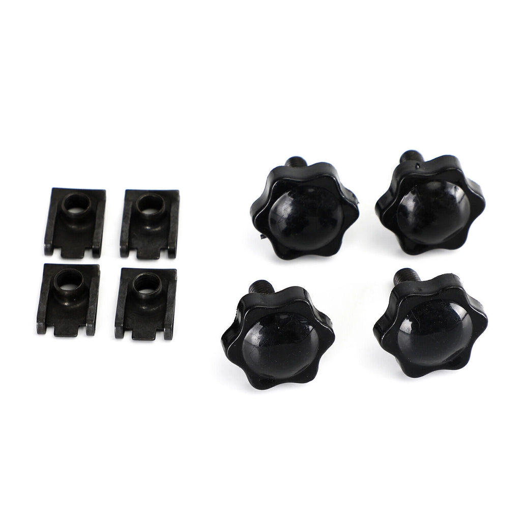 Saddlebag Lever Lock Bolts & Nuts Set Black for Glide King Touring (1996–2019)