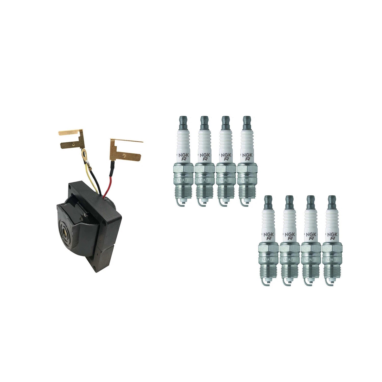 Set of 8 Hitachi Ignition Coils & NGK V-Power Spark Plugs for C10 C1500 Jimmy Malibu