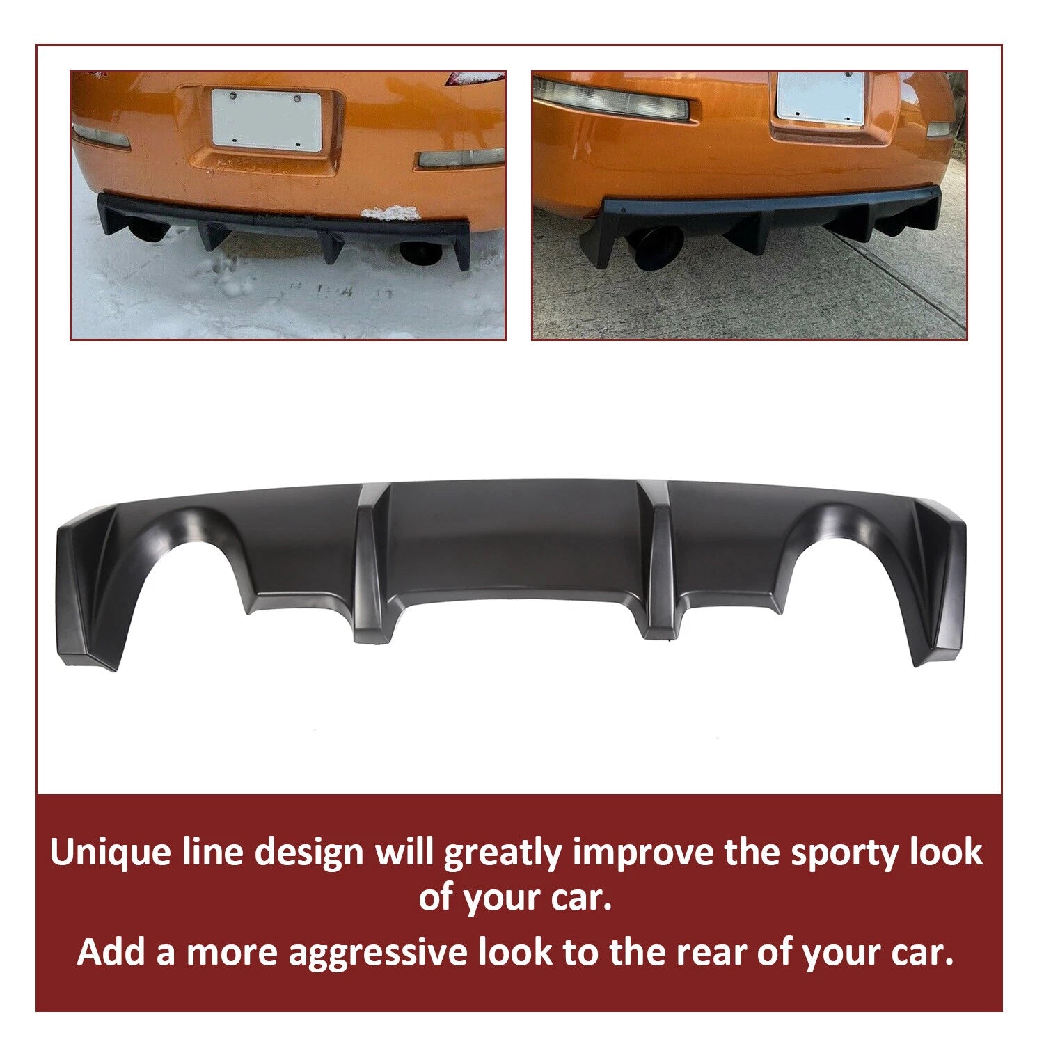 Rear Bumper Lip Diffuser for Nissan 350Z (2003–2008)