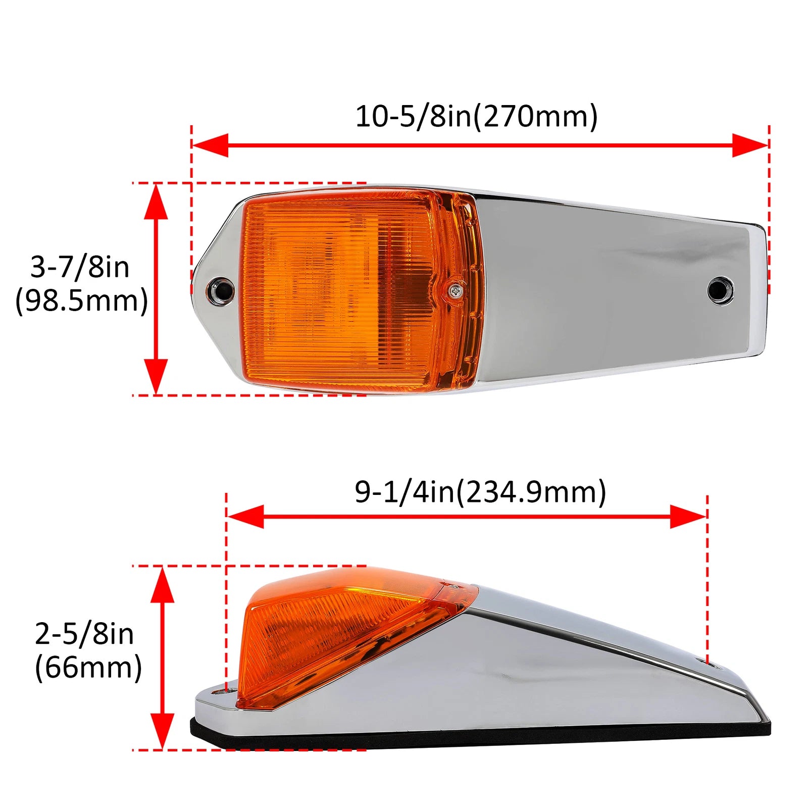 Set of 5 LED Top Roof Cab Marker Lights for Peterbilt