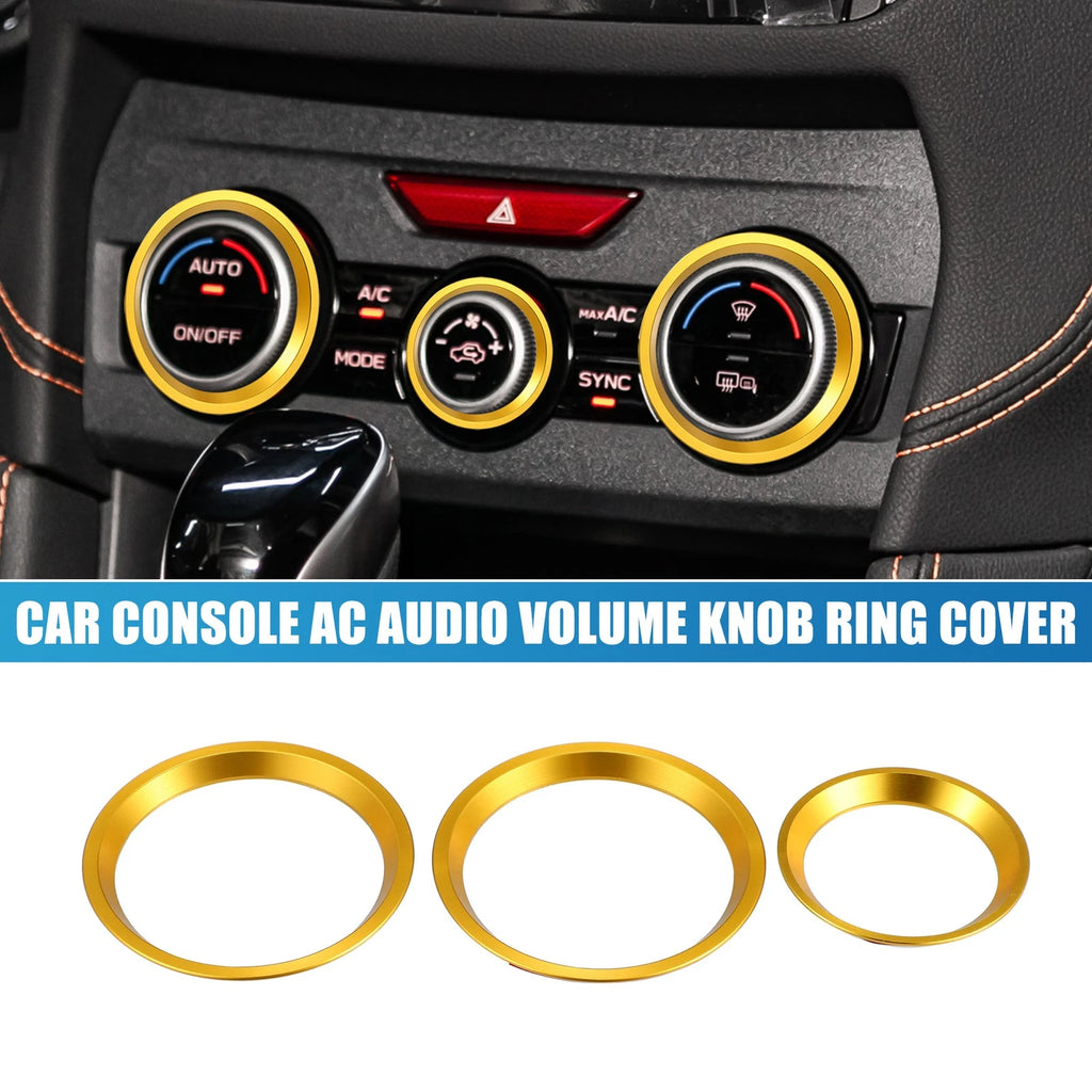 Set of 3 AC Knob Background Covers for Subaru Forester Impreza 
