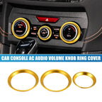Set of 3 AC Knob Background Covers for Subaru Forester Impreza 