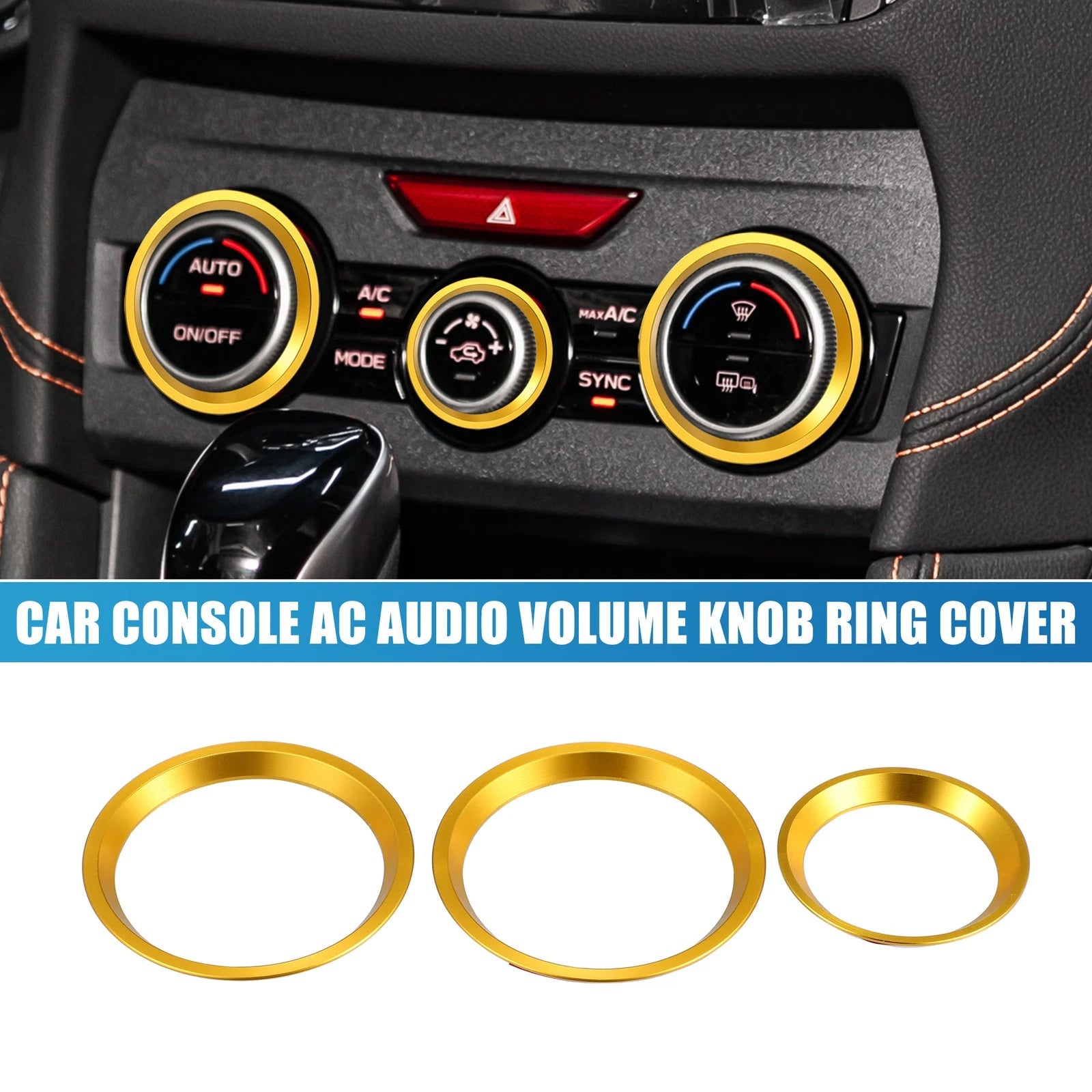 Set of 3 AC Knob Background Covers for Subaru Forester Impreza 
