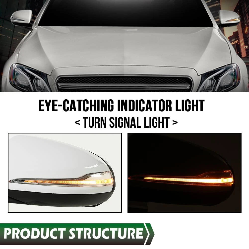 Left Side Mirror for Mercedes Benz W213 E Class (2016–2020) with Blind Spot