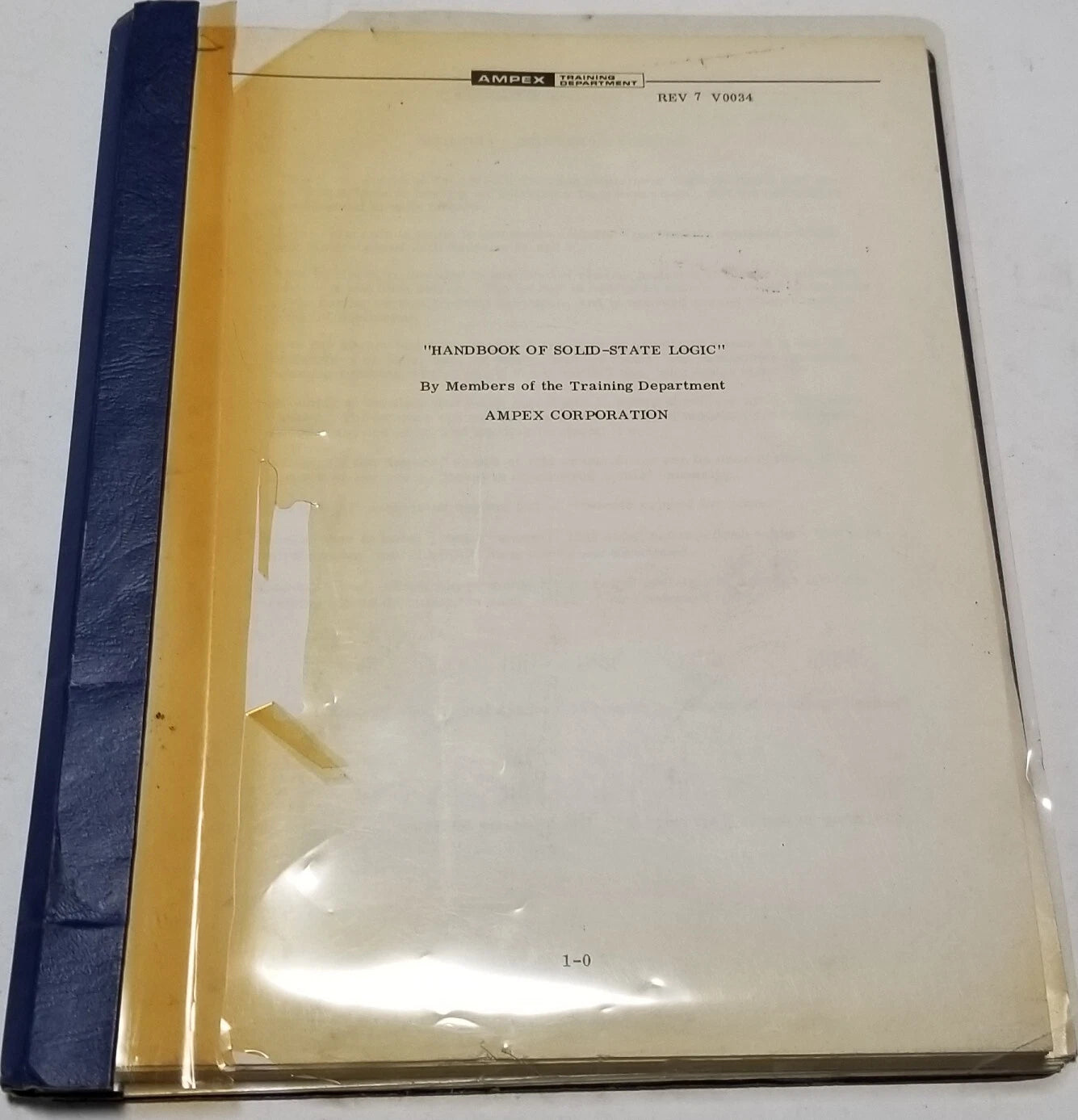 Ampex Handbook of Solid State Logic Rev 7 V0034
