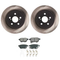 Set of 2 Rear Rotors & Akebono ProACT Ceramic Brake Pads for Lexus CT200h (2011–2017)