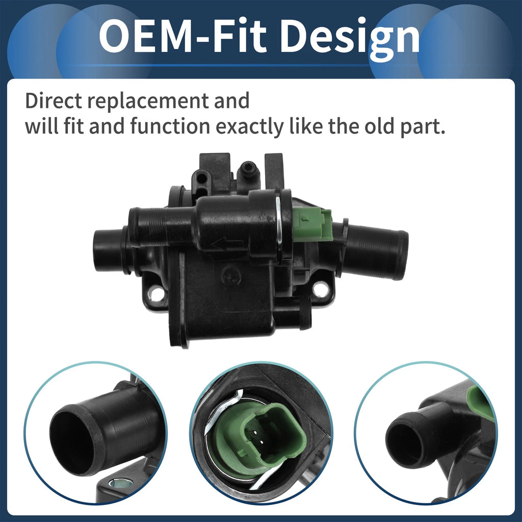 Engine Coolant Thermostat Housing Assembly for Ford Focus MK2, Fusion, Fiesta MK6