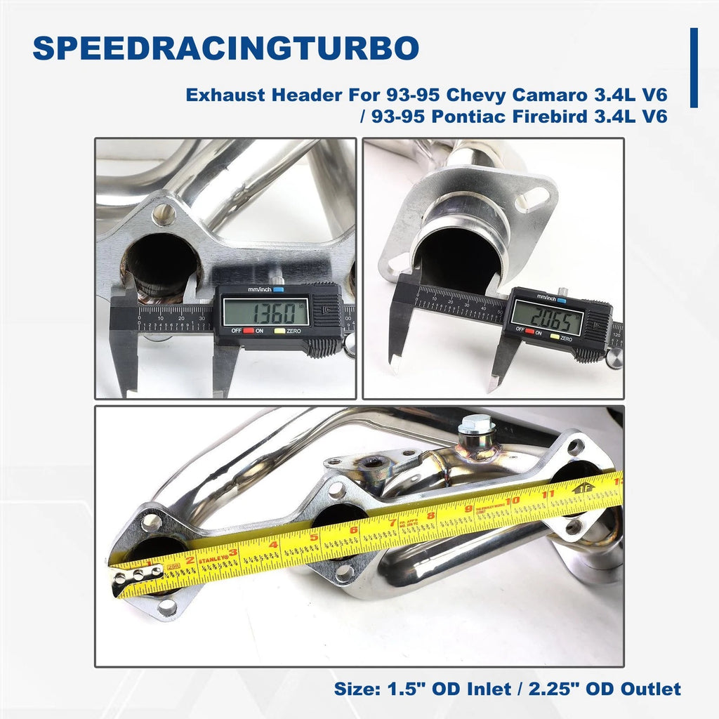 Pair Exhaust Header Manifold for Chevy Camaro/Pontiac Firebird (1993–1995)