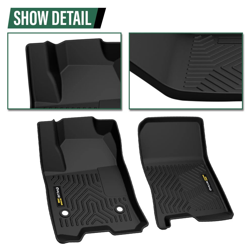 TPE Floor Mats for Chevrolet Colorado/GMC Canyon Crew Cab (2023–2024)
