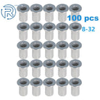 Set of 100 Aluminum Nutserts for Universal Applications
