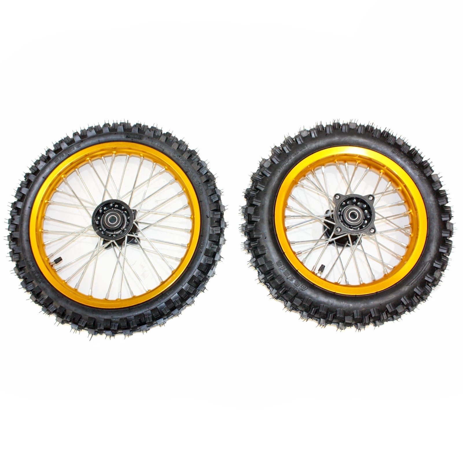 15mm Wheel Rim Tire for PIT PRO Dirt Bike (14" Front + 12" Rear)