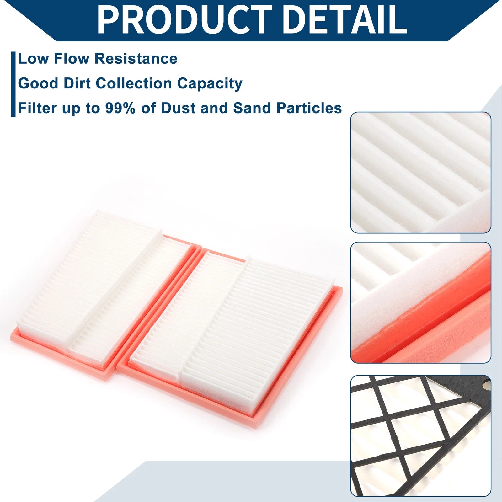 Set of 2 Engine Air Filters No. 6420940204 for Mercedes-Benz C320 (2000–2015)