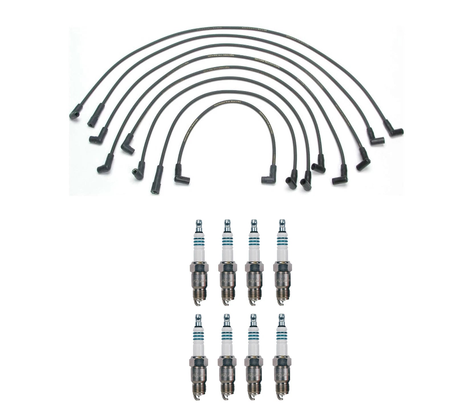 Denso 8mm Wire Set & 8 Iridium Power Spark Plug Kit for Buick Chevy GMC V8